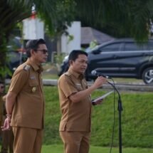 Pemkab Balangan Gelar Apel Gabungan Usai Libur Lebaran, Ini Wejangan Bupati Balangan