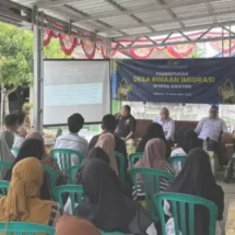 Resmikan Desa Awayan Sebagai Desa Binaan, Kepala Imigrasi Balangan : Untuk mencegah Perdagangan Manusia